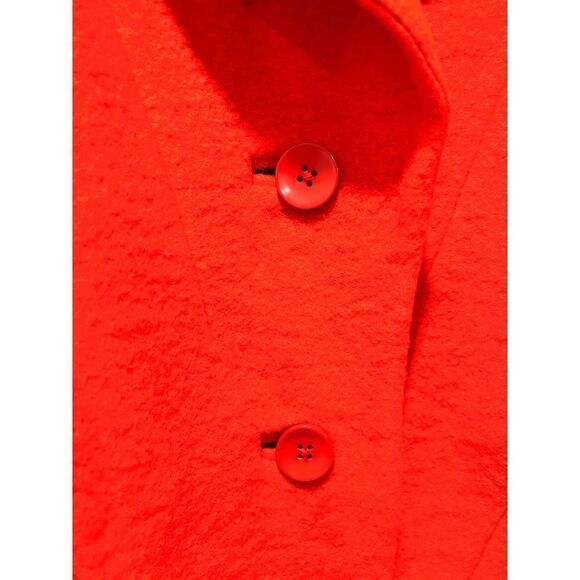 Yoana Baraschi wool Button Front Modern Icona Diva Coat Red Size Small - Picture 10 of 13